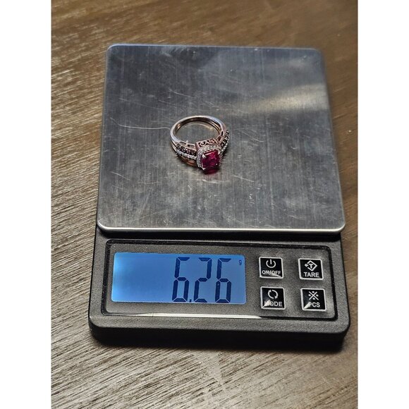925 Sterling Silver Ruby Tourmaline Ring Size 8.5 - 6.26g - Picture 5 of 5